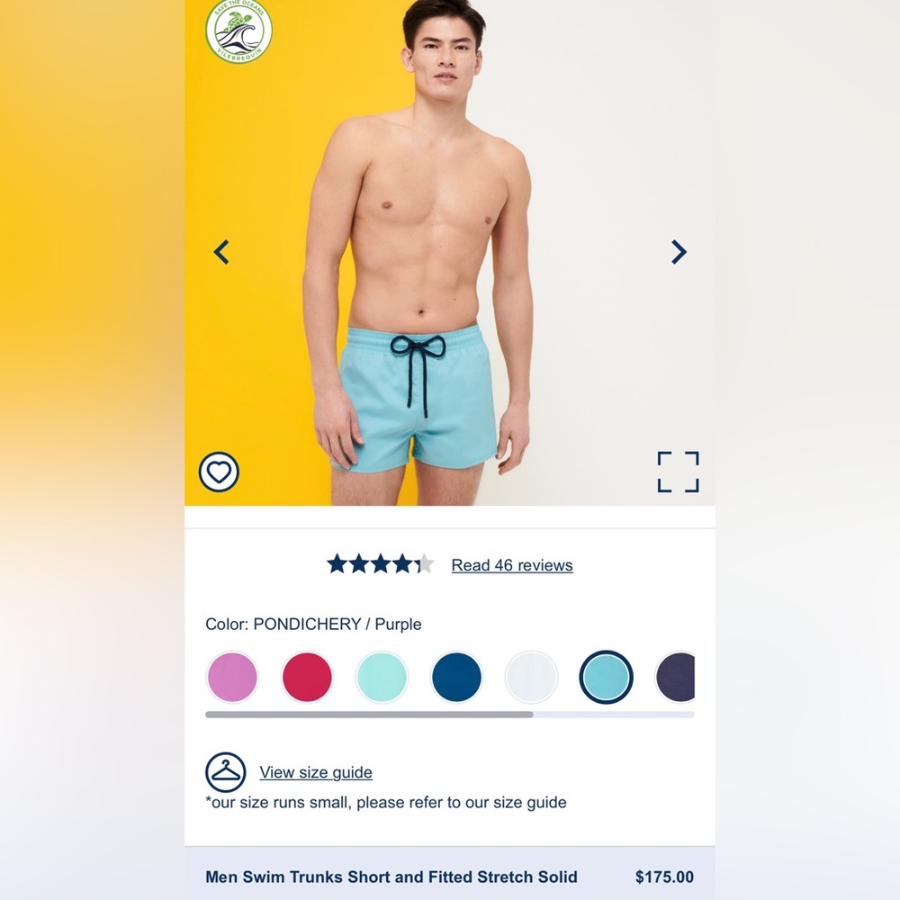 Vileberquin Fitted Stretch Swim Trunks